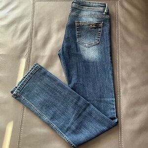 Dsquared2 Women 30 Straight Leg Italy Leaf Minimalist Capsule Blue Medium Wash